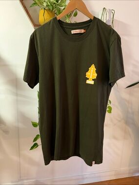 Revolution Dark Olive Tee with Yellow Tree Patch